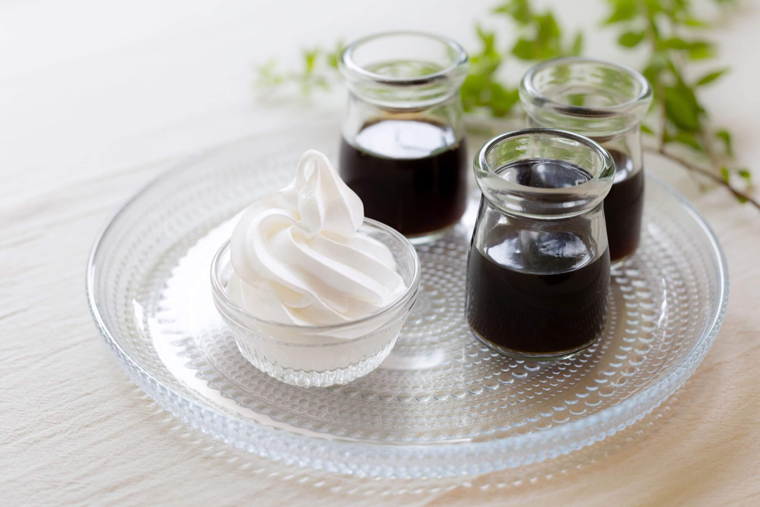 コーヒーゼリー・やまのはソフトクリーム